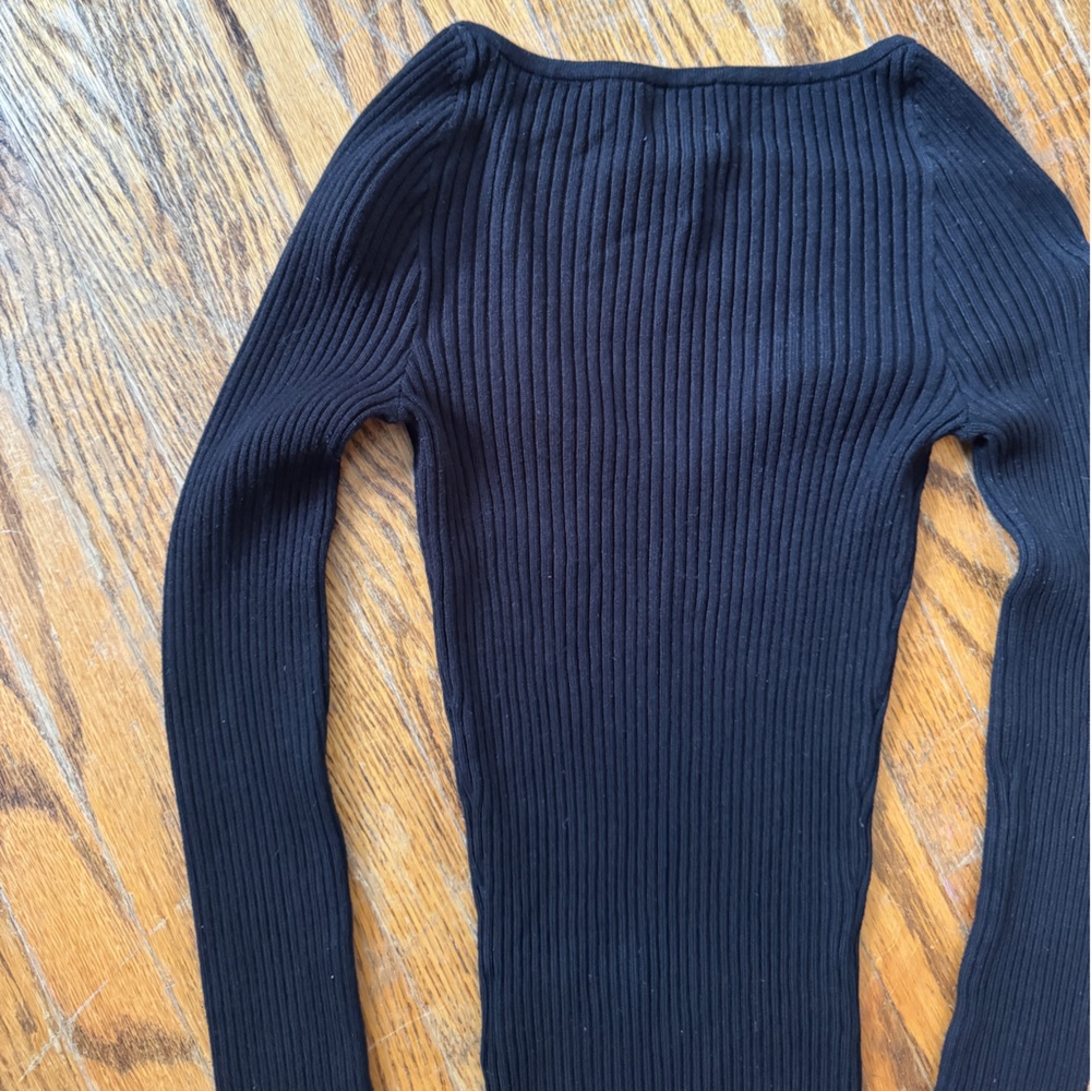 H&M Black Ribbed Knit Top - Picture 8 of 11
